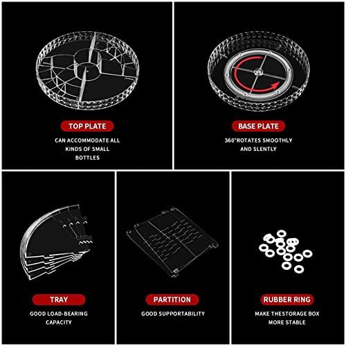 360° Rotating Crystal Makeup Organizer