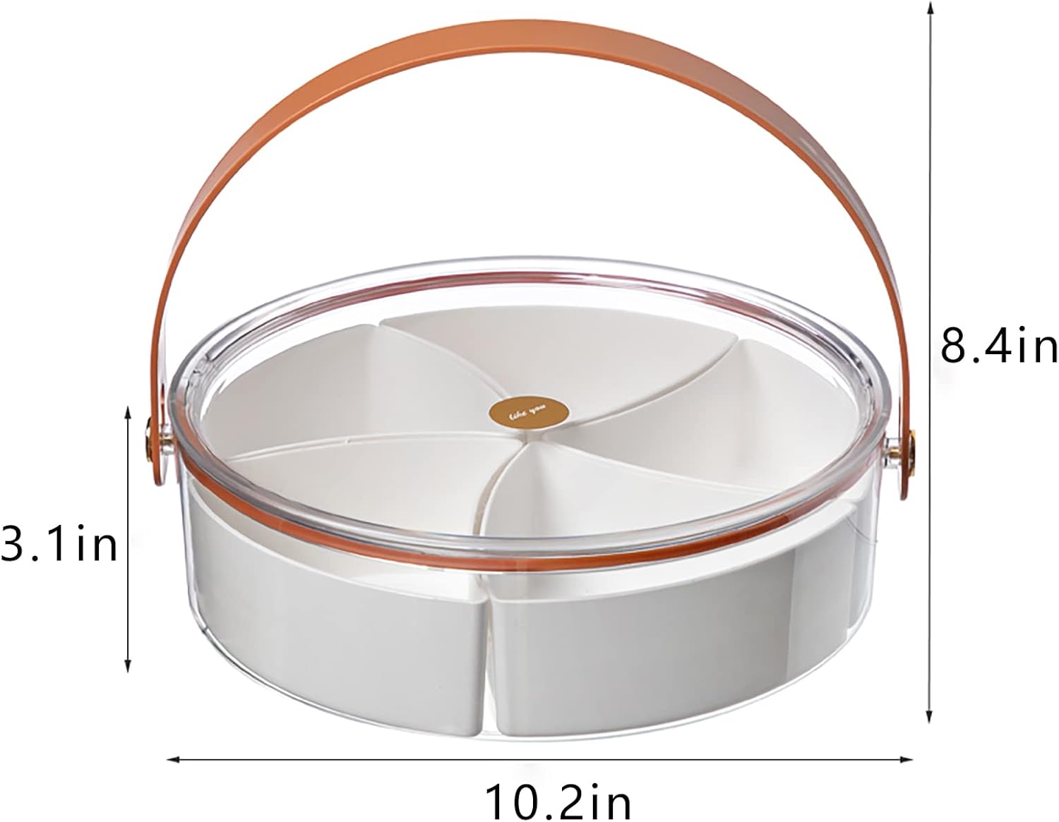 Divided Serving Tray with Lid