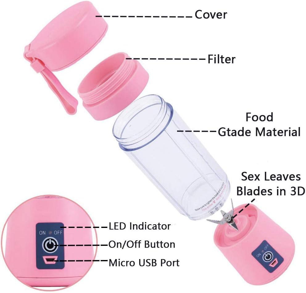 Electric fruit juicer handheld smoothie maker blender juice cup