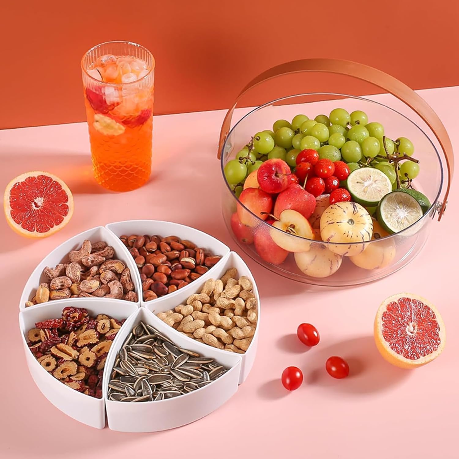 Divided Serving Tray with Lid
