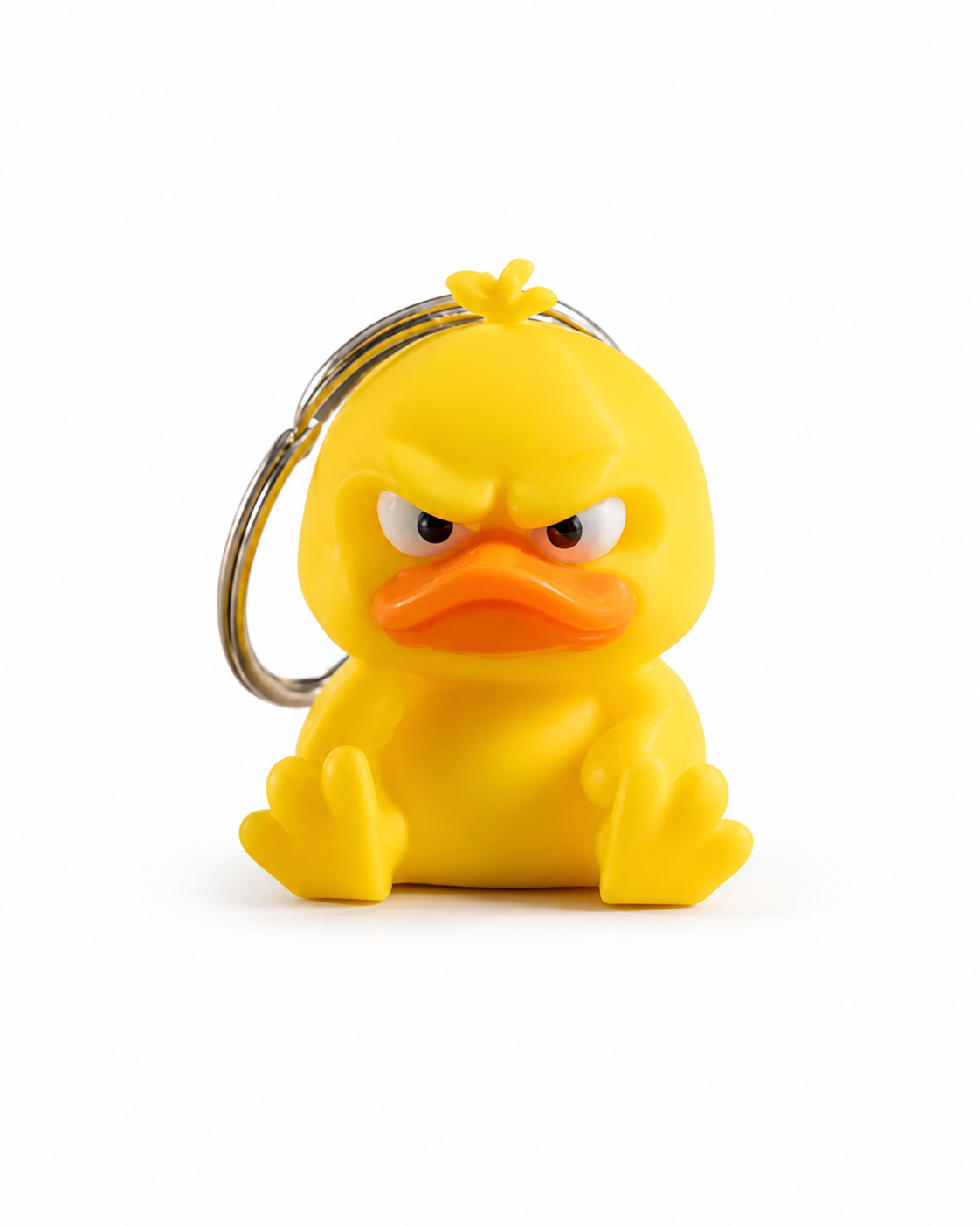 Yellow Angry Duck Keychain