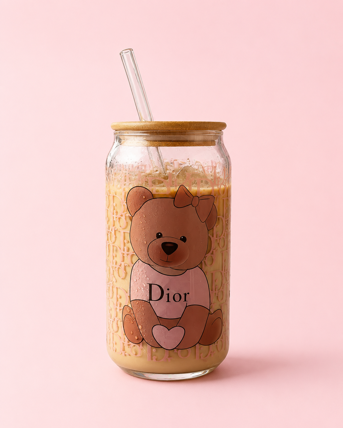 Bear Glass Ice Coffee Cup