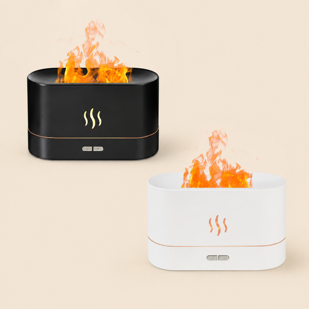 Electronic Water Diffuser with Flame Light