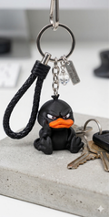 Black Angry Duck Keychain