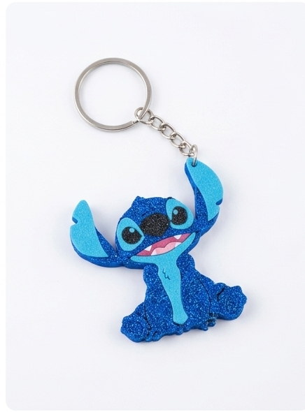 Blue Stitch Keychain