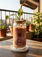 Bear Glass Ice Coffee Cup