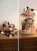 منظم مكياج كريستالي دوار 360 درجة