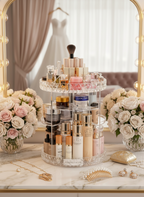 منظم مكياج كريستالي دوار 360 درجة