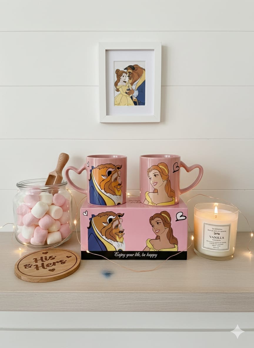 Beauty and the Beast Couple Mug Set (2 Pcs)