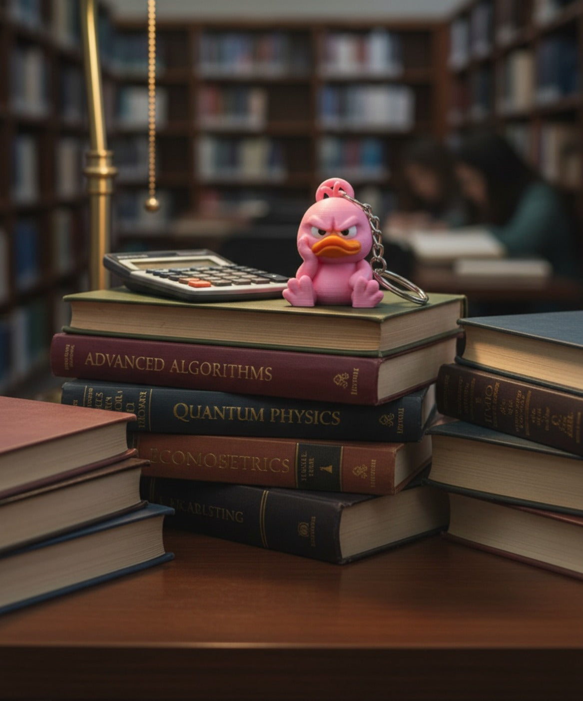 Pink Angry Duck Keychain