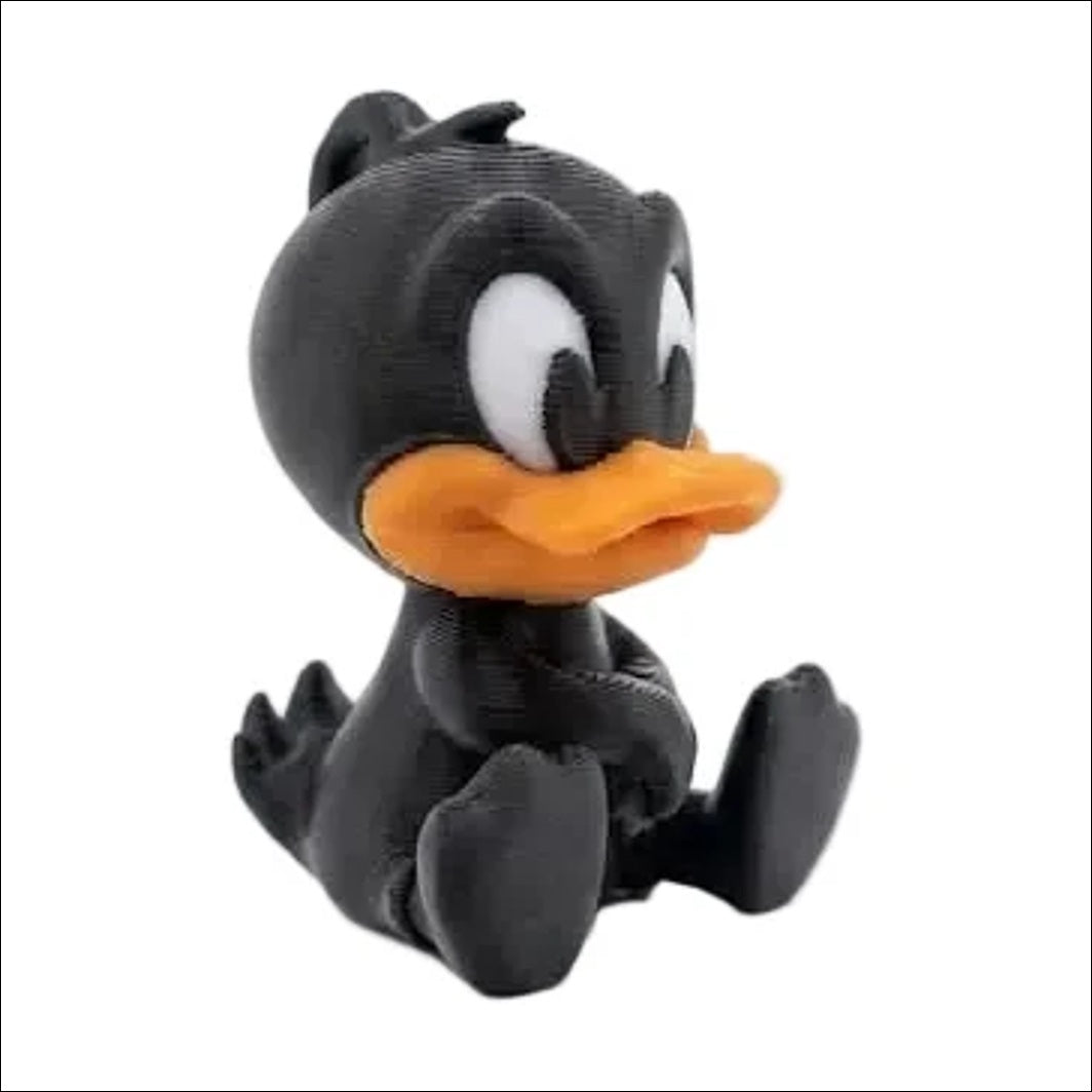 Duffy Duck black duck figure on white background