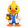 Doctor Duck toy wearing a doctor coat
