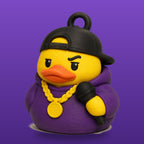 Rap Duck on purple background